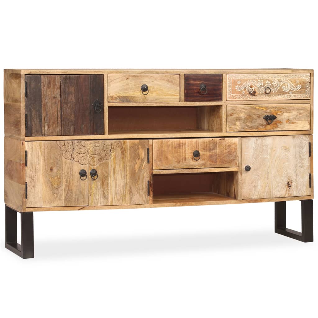 vidaXL Sideboard Drawer Cupboard Sideboard Buffet Cabinet Solid Wood Sheesham-0