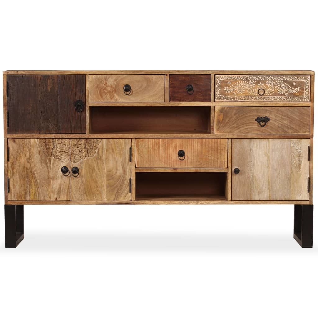 vidaXL Sideboard Drawer Cupboard Sideboard Buffet Cabinet Solid Wood Sheesham-3