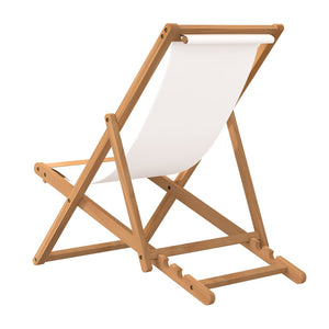 vidaXL Deck Chair Teak 22.1"x41.3"x37.8" Blue-19