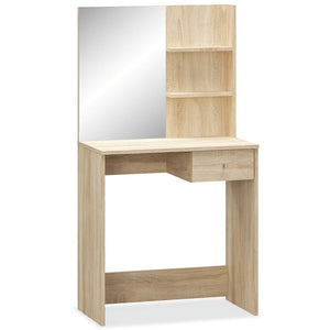 vidaXL Dressing Table Makeup Table Vanity Table with Drawers Engineered Wood-5