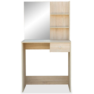 vidaXL Dressing Table Makeup Table Vanity Table with Drawers Engineered Wood-6