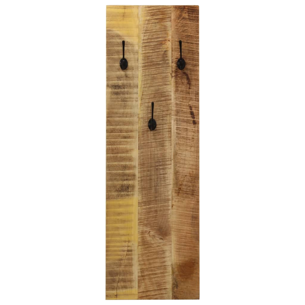 vidaXL Wall-mounted Coat Racks 2 pcs Solid Mango Wood 14.2"x43.3"x1.2"-2