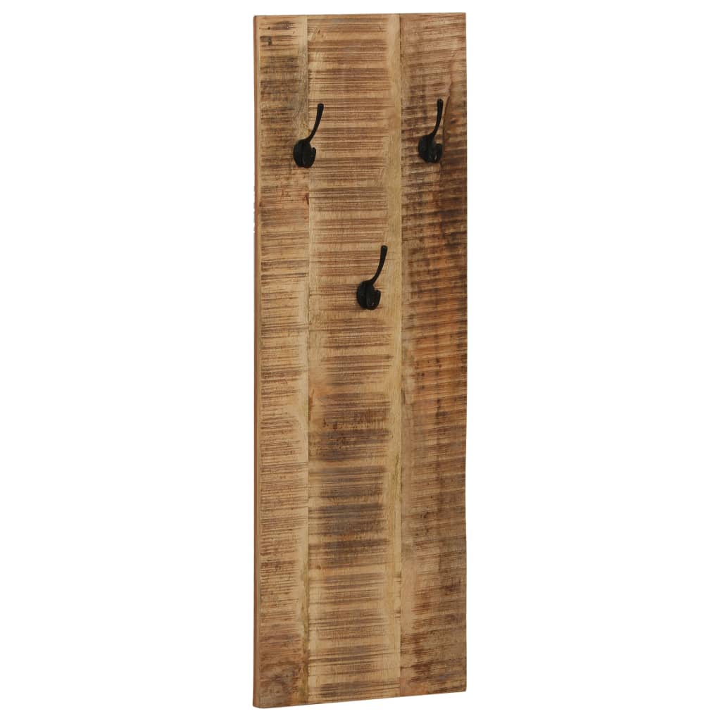 vidaXL Wall-mounted Coat Racks 2 pcs Solid Mango Wood 14.2"x43.3"x1.2"-8