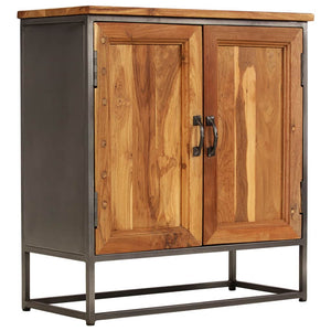 vidaXL Sideboard Recycled Teak and Steel 25.6"x11.8"x27.6"-0