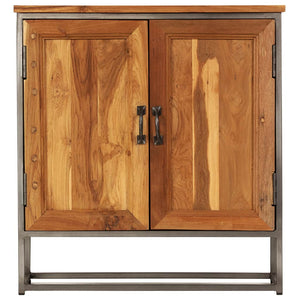 vidaXL Sideboard Recycled Teak and Steel 25.6"x11.8"x27.6"-5