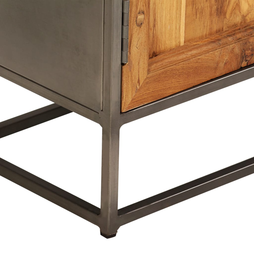 vidaXL Sideboard Recycled Teak and Steel 25.6"x11.8"x27.6"-8