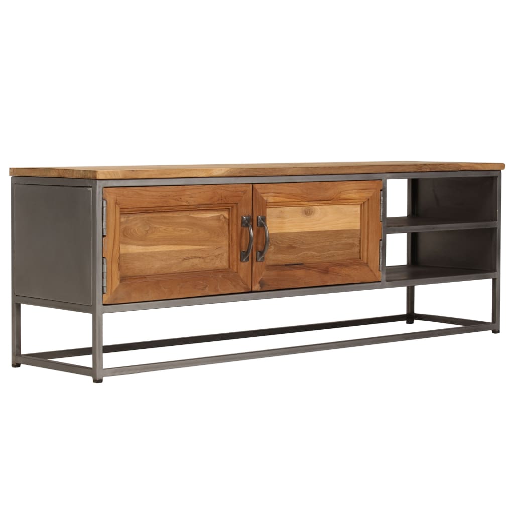 vidaXL TV Stand Recycled Teak and Steel 47.2"x11.8"x15.7"-1