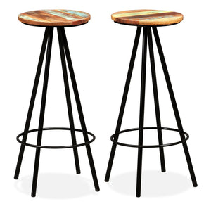 vidaXL Bar Set 3/5/7/9 Piece Industrial Solid Reclaimed Wood Pub Table Stool-19