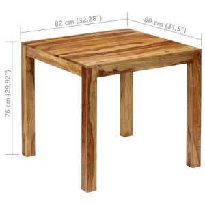 vidaXL Dining Table Solid Sheesham Wood 32.3"x31.5"x29.9"-5