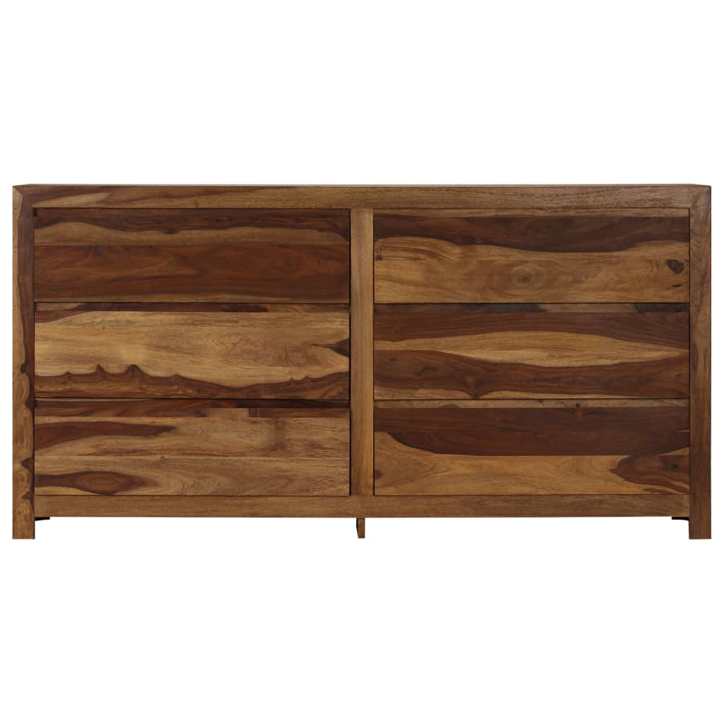 vidaXL Drawer Cabinet Solid Sheesham Wood 63"x15.7"x31.5"-0