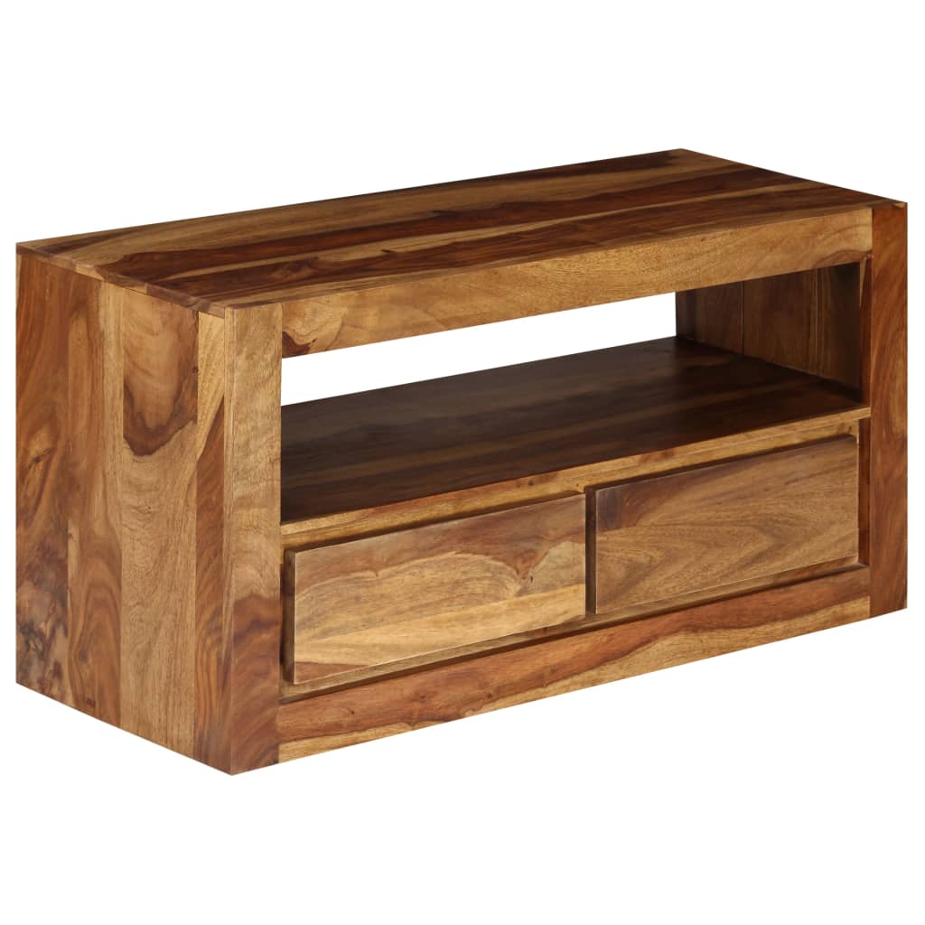 vidaXL TV Stand Solid Wood Sheesham 31.5"x11.8"x15.7"-3