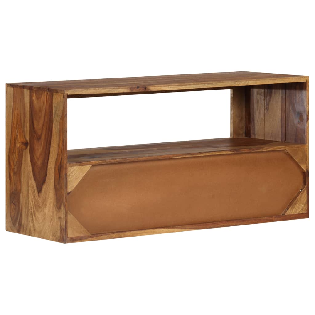 vidaXL TV Stand Solid Wood Sheesham 31.5"x11.8"x15.7"-4