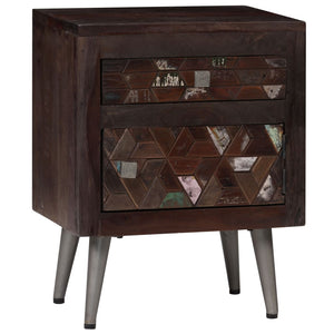 vidaXL Bedside Cabinet Solid Reclaimed Wood 15.7"x11.8"x19.6"-13