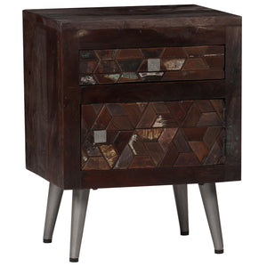 vidaXL Bedside Cabinet Solid Reclaimed Wood 15.7"x11.8"x19.6"-12