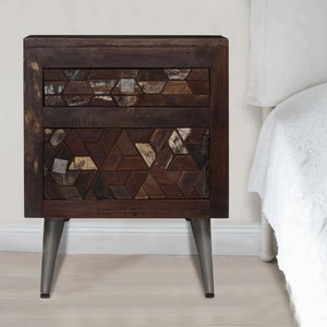 vidaXL Bedside Cabinet Solid Reclaimed Wood 15.7"x11.8"x19.6"-7