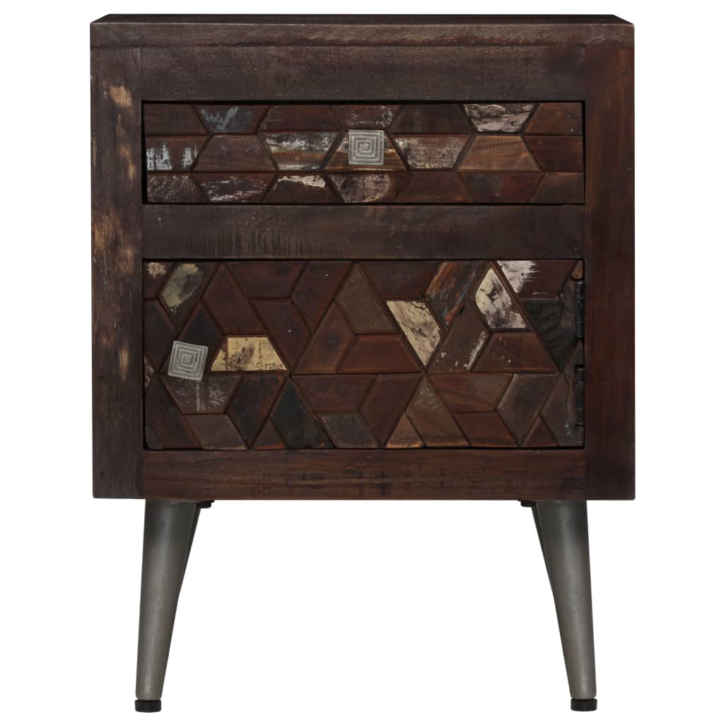 vidaXL Bedside Cabinet Solid Reclaimed Wood 15.7"x11.8"x19.6"-0