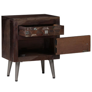 vidaXL Bedside Cabinet Solid Reclaimed Wood 15.7"x11.8"x19.6"-2