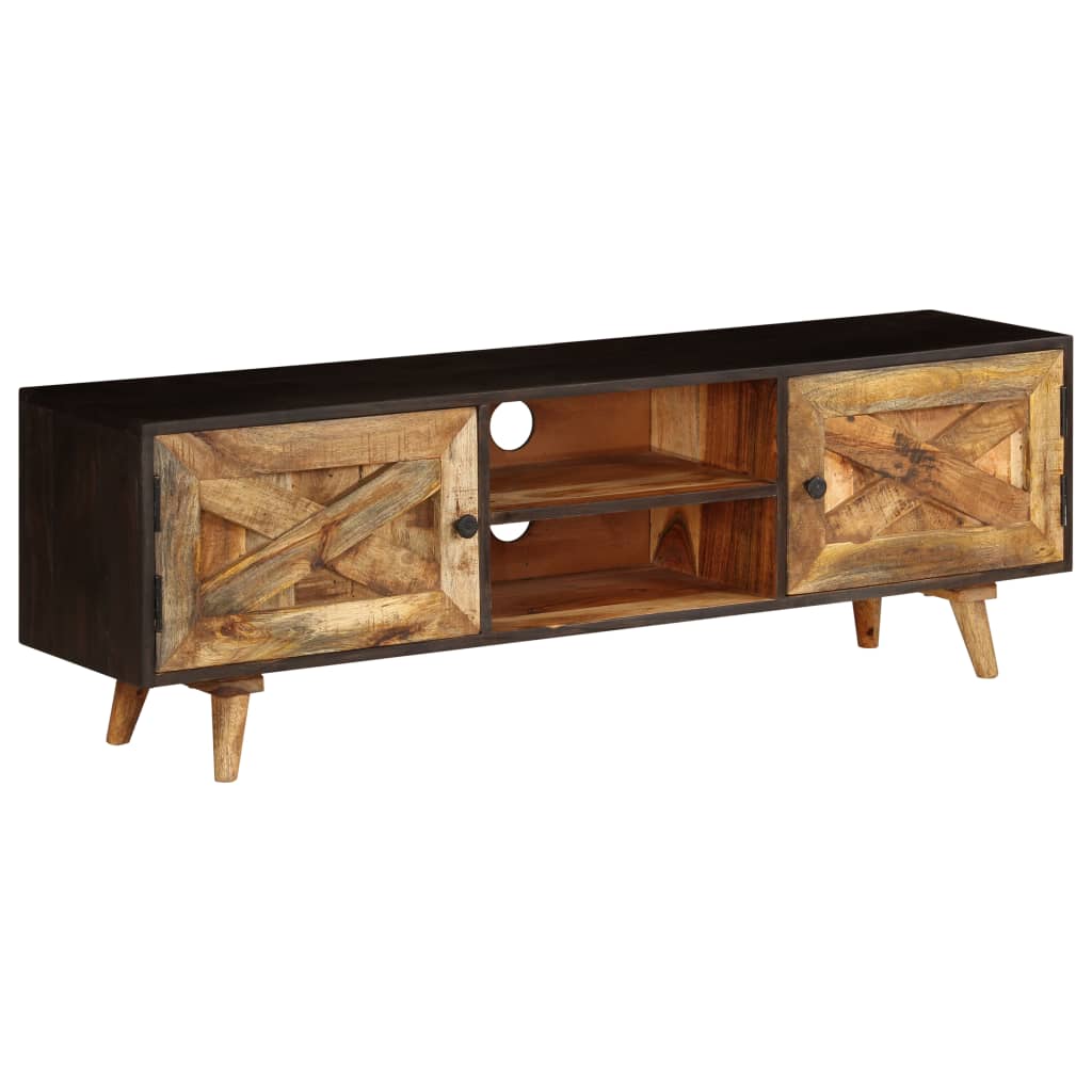 vidaXL TV Stand Solid Wood Mango 55.1"x11.8"x17.7"-9