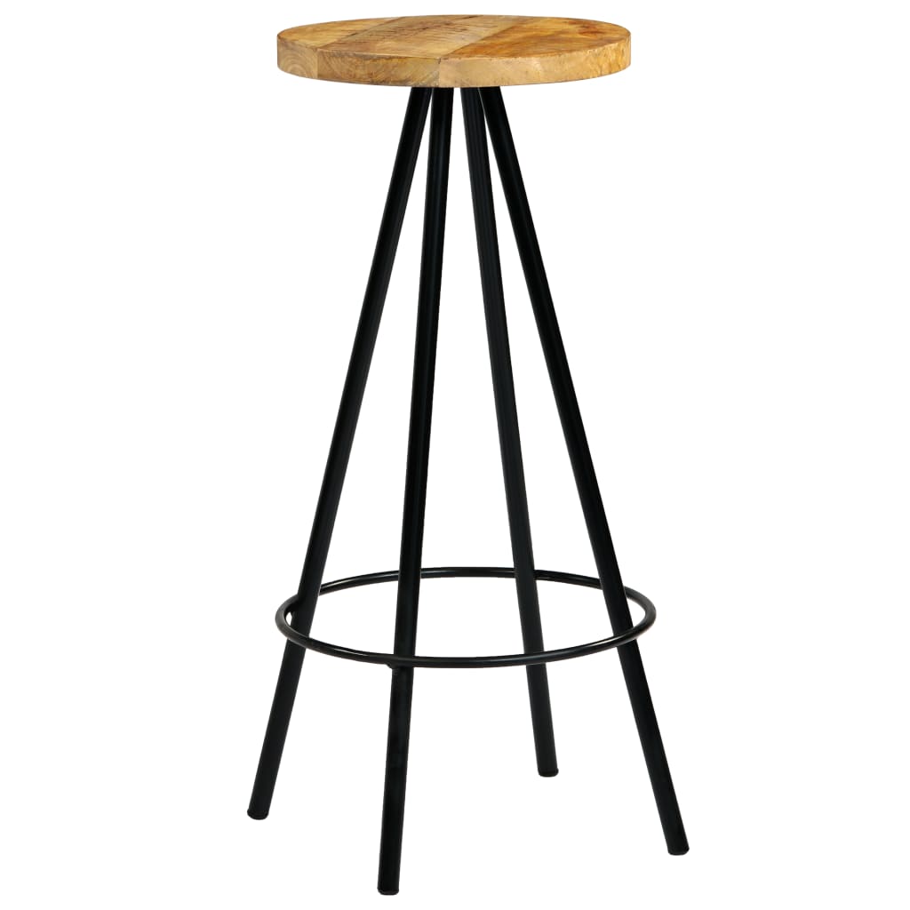 vidaXL Bar Stool Bar Seat Counter Height Island Stool for Pub Solid Mango Wood-13