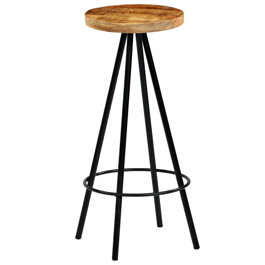 vidaXL Bar Stool Bar Seat Counter Height Island Stool for Pub Solid Mango Wood-14