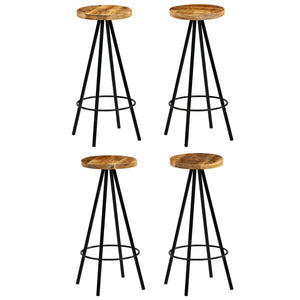 vidaXL Bar Stool Bar Seat Counter Height Island Stool for Pub Solid Mango Wood-15