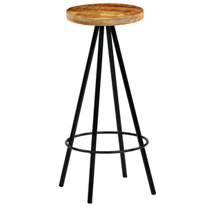 vidaXL Bar Stool Bar Seat Counter Height Island Stool for Pub Solid Mango Wood-18