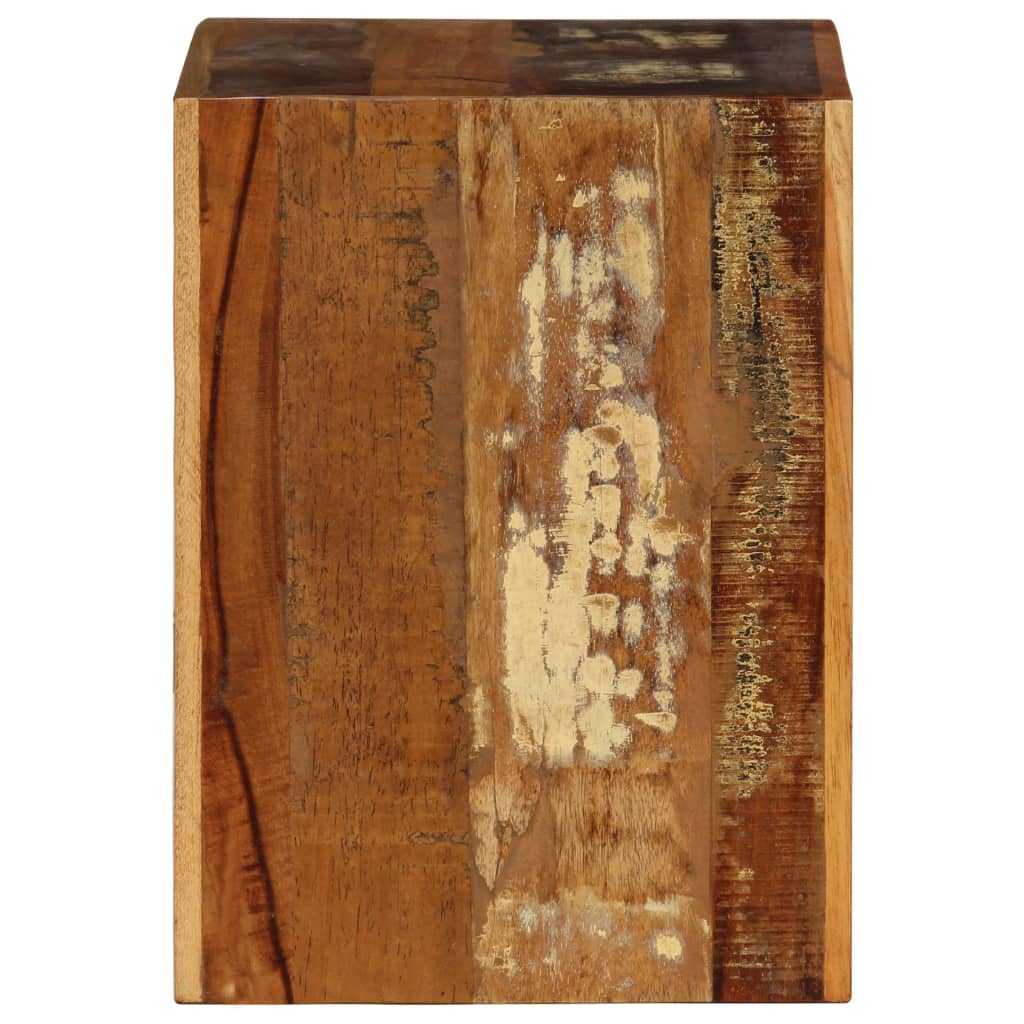 vidaXL Stool 15.7"x11.8"x15.7" Solid Reclaimed Wood-3