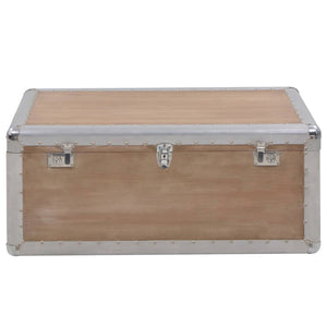 vidaXL Storage Box Solid Fir Wood 35.8"x20.5"x15.7" Brown-0