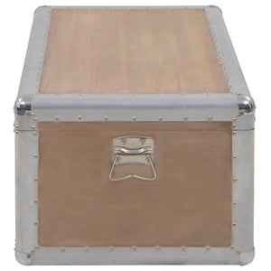 vidaXL Storage Box Solid Fir Wood 35.8"x20.5"x15.7" Brown-2