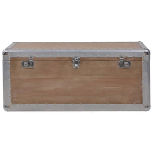 vidaXL Storage Box Solid Fir Wood 35.8"x20.5"x15.7" Brown-4