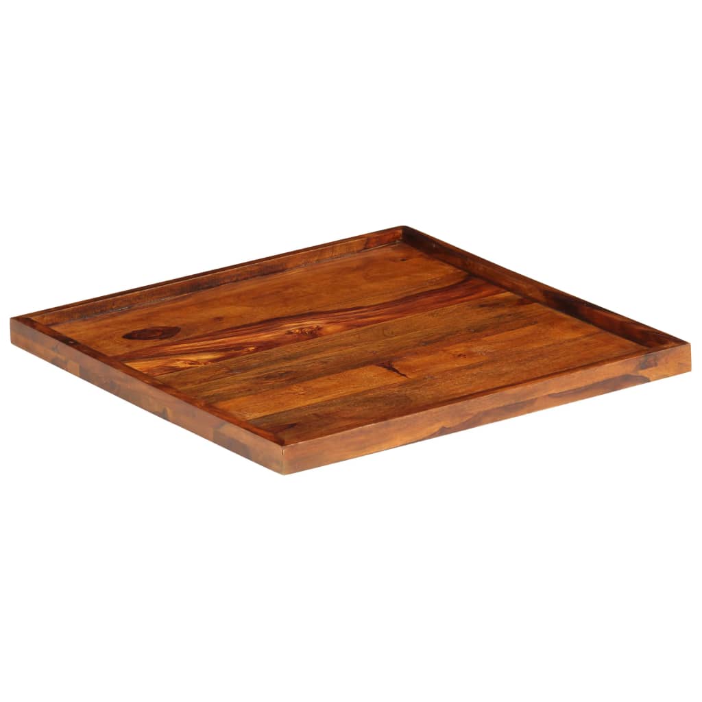 vidaXL Serving Tray Solid Sheesham Wood 19.7"x19.7"-0