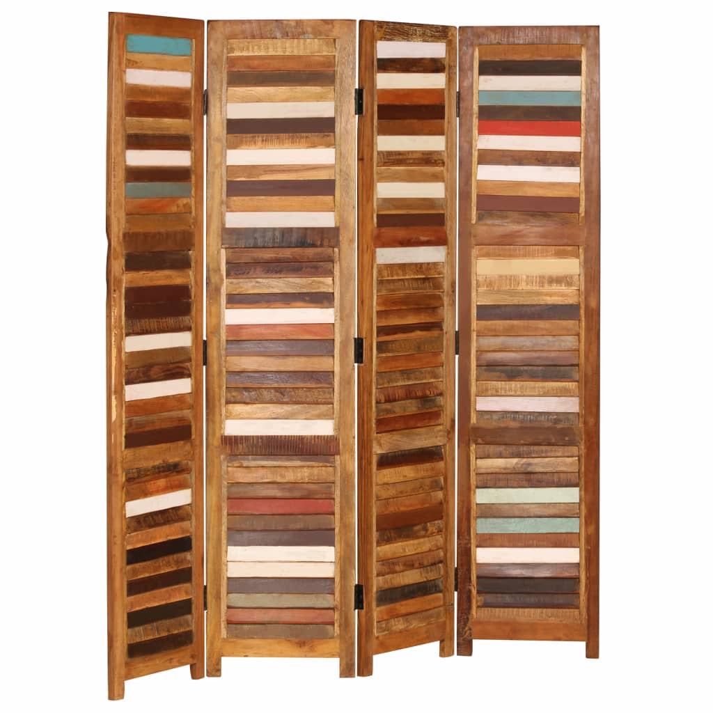 vidaXL Room Divider Solid Reclaimed Wood 66.9"-0