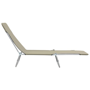 vidaXL 2x Folding Sun Lounger Steel and Fabric Garden Lounge Seat Multi Colors-42