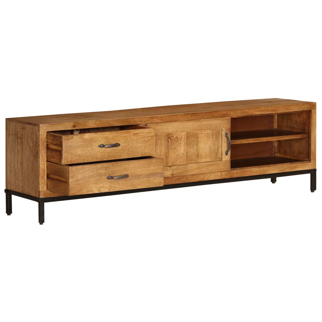 vidaXL TV Stand Solid Wood Mango 55.1"x11.8"x15.7"-7