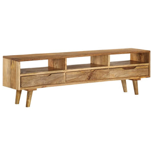 vidaXL TV Stand Solid Wood Mango 55.1"x11.8"x16.1"-3