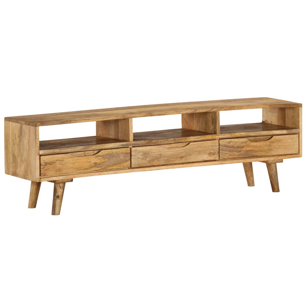 vidaXL TV Stand Solid Wood Mango 55.1"x11.8"x16.1"-1