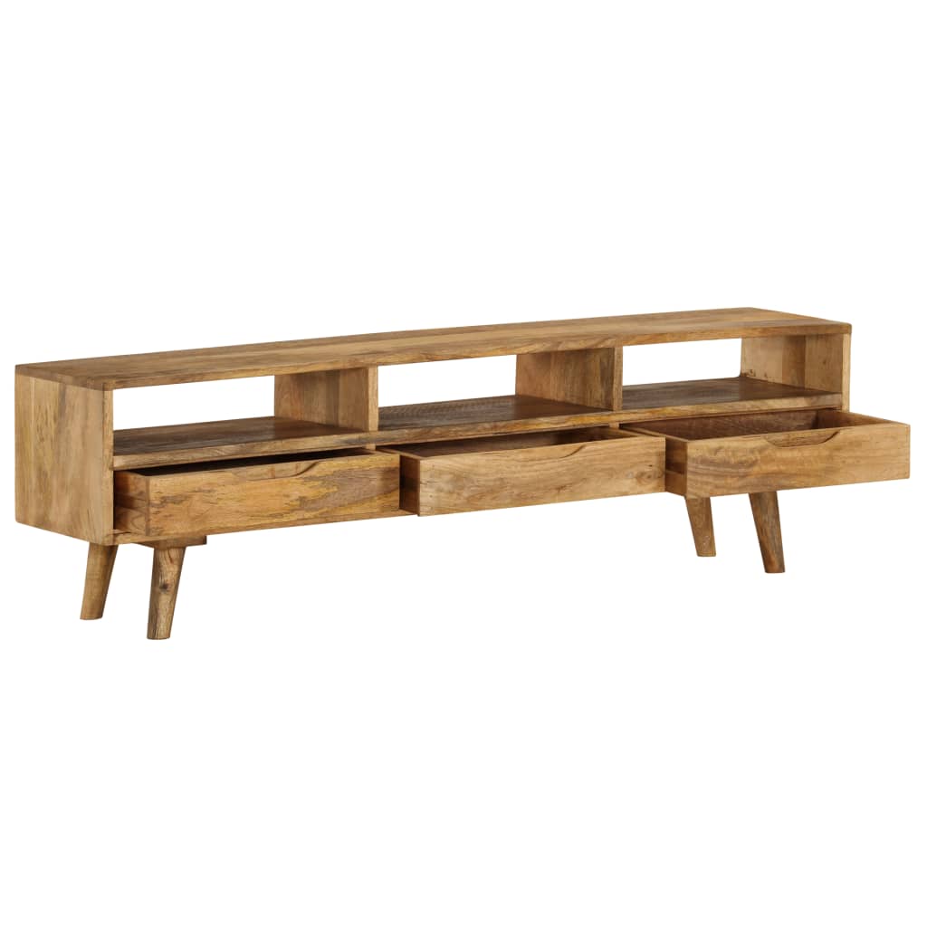 vidaXL TV Stand Solid Wood Mango 55.1"x11.8"x16.1"-7