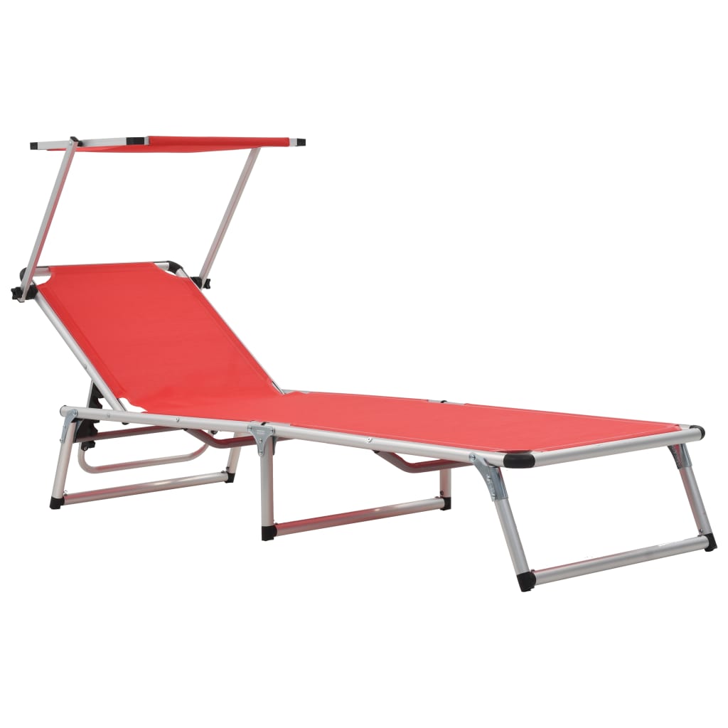 vidaXL Patio Lounge Chair Outdoor Sunlounger Folding Sunlounger Textilene-10