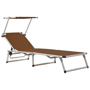 vidaXL Patio Lounge Chair Outdoor Sunlounger Folding Sunlounger Textilene-8