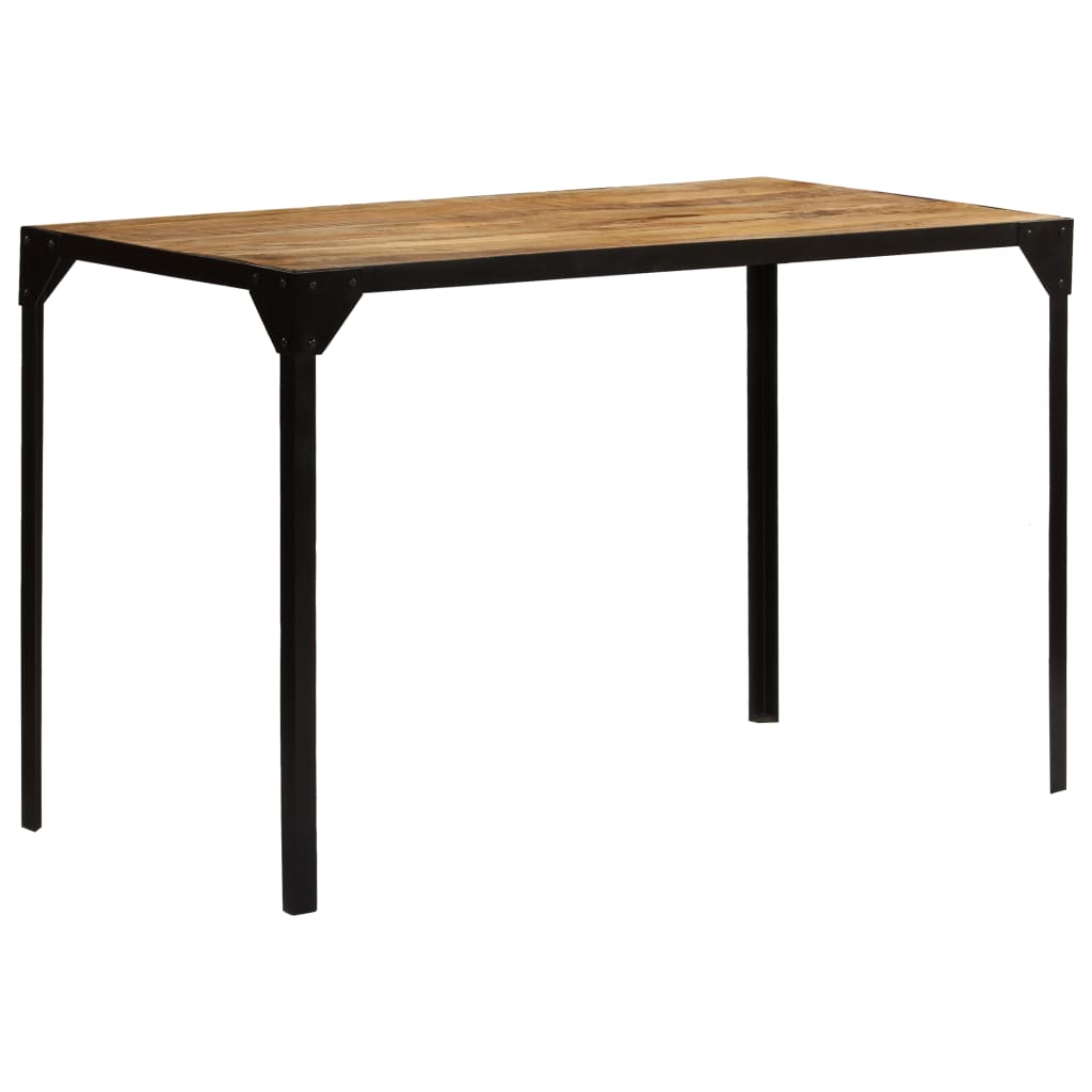 vidaXL Dining Table Solid Rough Mango Wood and Steel 47.2"-0