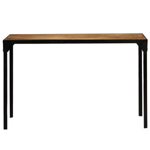 vidaXL Dining Table Solid Rough Mango Wood and Steel 47.2"-4