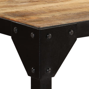 vidaXL Dining Table Solid Rough Mango Wood and Steel 47.2"-7