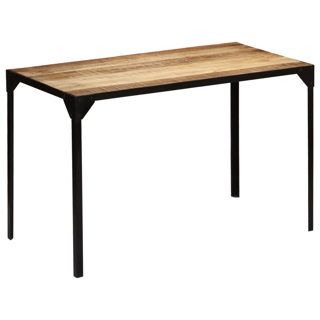 vidaXL Dining Table Solid Rough Mango Wood and Steel 47.2"-10