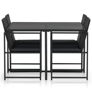 vidaXL Patio Dining Set Outdoor Table and Chairs Furniture Set Poly Rattan-36