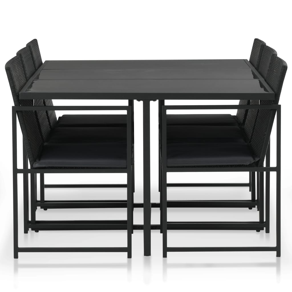vidaXL Patio Dining Set Outdoor Table and Chairs Furniture Set Poly Rattan-1
