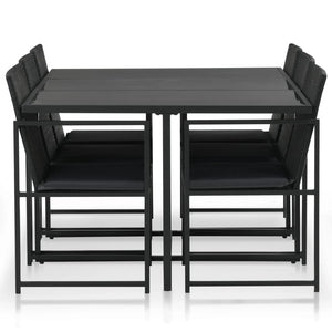 vidaXL Patio Dining Set Outdoor Table and Chairs Furniture Set Poly Rattan-1