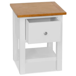 vidaXL Nightstand 14.2"x11.8"x18.5" Solid Oak Wood-6