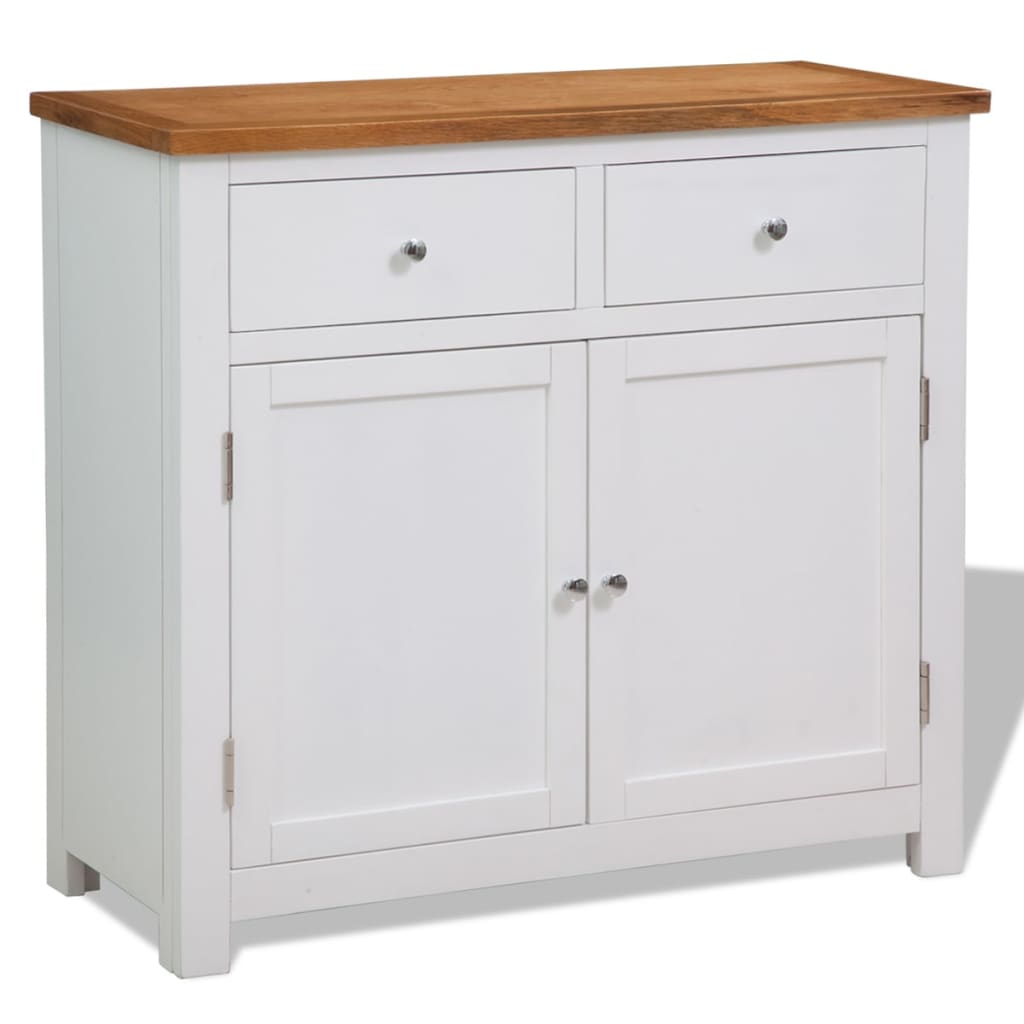 vidaXL Sideboard Bar Buffet Cabinet for Kitchen Dining Room Solid Wood Oak-0