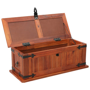 vidaXL Storage Chest Box Truck Wooden Storage Side Cabinet Solid Wood Acacia-8