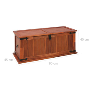 vidaXL Storage Chest Box Truck Wooden Storage Side Cabinet Solid Wood Acacia-10